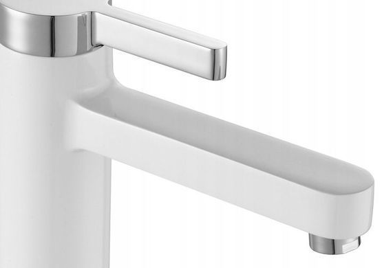 Смеситель для раковины (умывальника) REA POLO WHITE CHROME низкий