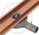 Трап для душа REA NEOX 80 PRO BRUSHED COPPER