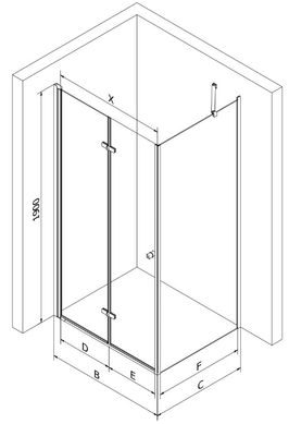 Душова кабіна MEXEN LIMA 90x70 BLACK