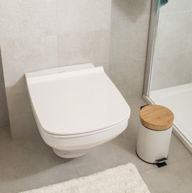 Кошик для сміття YOKA BIN WHITE BAMBOO 3л. для ванної кімнати *