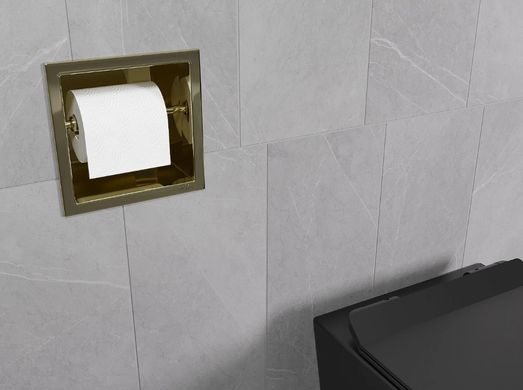Встраиваемый держатель MEXEN X-WALL-P GOLD для туалетной бумаги