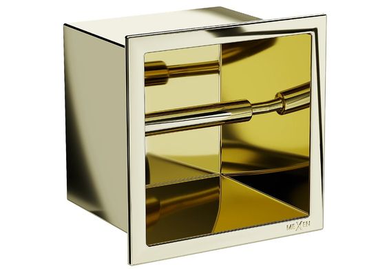 Встраиваемый держатель MEXEN X-WALL-P GOLD для туалетной бумаги