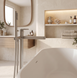 Смеситель для ванны REA GRACE NICKEL BRUSHED напольный