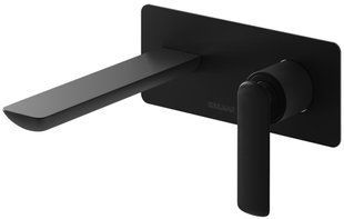 Змішувач для раковини (умивальника) KOHLMAN EXPERIENCE BLACK MATT + BOX прихованого монтажу *