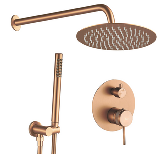 Душова система REA LUNGO GRIP BRUSHED COPPER + BOX прихованого монтажу