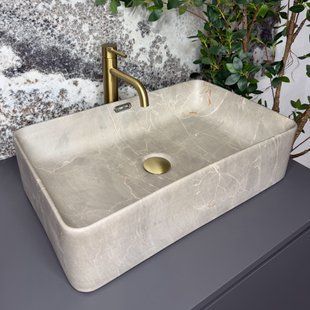 Умывальник (раковина) VBI ARABBA M GREY STONE MATT накладной