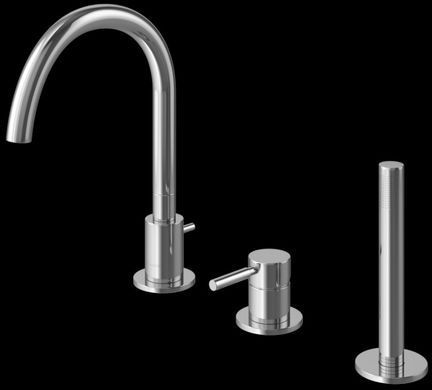 Смеситель для ванны KOHLMAN ROXIN CHROME на борт ванны