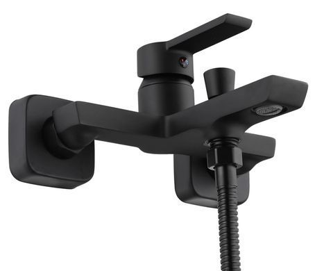 Смеситель для ванны и душа REA ARGUS BLACK черный настенный с изливом