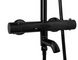 Душевой гарнитур REA LUNGO BLACK GLOSSY с термостатом и изливом