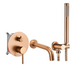 Смеситель для ванны REA LUNGO BRUSHED COPPER + BOX скрытого монтажа