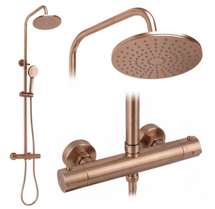 Душевой гарнитур REA PAROT BRUSHED COPPER с термостатом