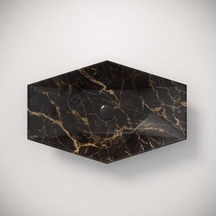 Умывальник (раковина) VBI VENEZIA S MARBLE BLACK MATT накладной