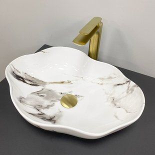 Умывальник (раковина) VBI FALERIA CARRARA GLOSSY накладной