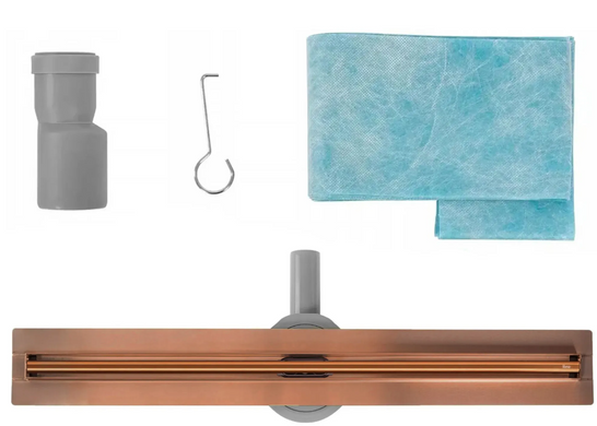 Трап для душа REA NEOX 80 SLIM PRO BRUSHED COPPER