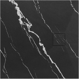 Душовий піддон REA BAZALT 90x90 CARRARA BLACK