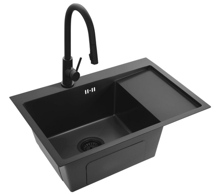 Стальная кухонная мойка REA FIN BLACK