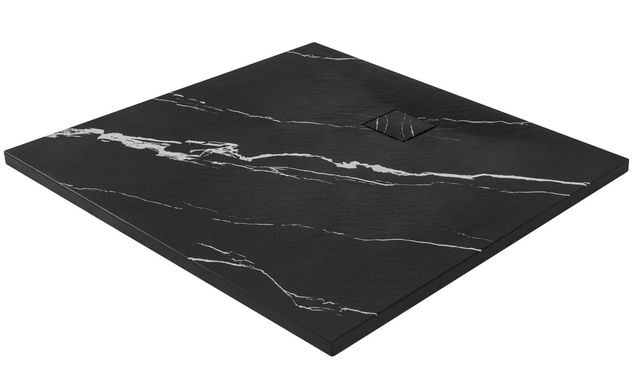 Душовий піддон REA BAZALT 90X90 CARRARA BLACK