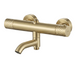 Душевой гарнитур REA LUNGO DIAMOND BRUSHED GOLD с термостатом