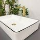 Умивальник (раковина) VBI TRIEST WHITE BLACK EDGE накладний