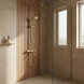 Душевой гарнитур REA LUNGO DIAMOND BRUSHED GOLD с термостатом
