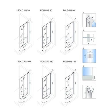 Душова кабіна REA FOLD N2 120х120 CHROME
