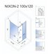 Кутова душова кабіна REA NIXON 100х120 L