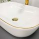 Умывальник (раковина) VBI RAVENNA WHITE GOLD EDGE накладной