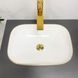 Умывальник (раковина) VBI RAVENNA WHITE GOLD EDGE накладной
