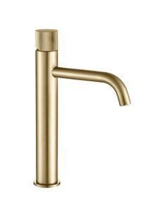 Змішувач для раковини VBI MILANO TRE BRUSHED GOLD високий