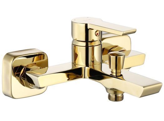 Змішувач для ванни та душу REA ARGUS GOLD золотий настінний з виливом