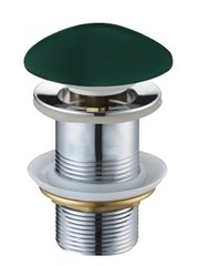 Донний клапан для раковини MEXEN KLIK-KLAK DARK GREEN MATT без переливу з керамічною кришкою MEX-79910-47
