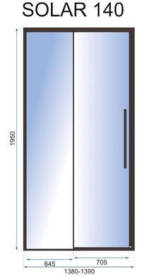 Душевая дверь REA SOLAR 140 BLACK