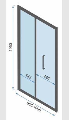 Душові двері REA RAPID FOLD 100 GOLD