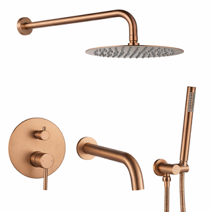 Душова система з виливом VBI MILANO BRUSHED COPPER для прихованого монтажу