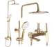 Душевой гарнитур REA AVALON BRUSHED GOLD матовое золото с изливом