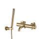 Смеситель для ванны и душа VBI MILANO BRUSHED GOLD настенный