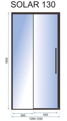 Душевая дверь REA SOLAR 130 BLACK