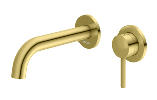 Змішувач для раковини (умивальника) KOHLMAN AXEL BRUSHED GOLD + BOX прихованого монтажу