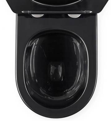 Підвісний унітаз REA CARLO BLACK MINI TORNADO FLAT GOLD EDGE
