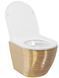 Підвісний унітаз REA CARLO FLAT BRUSH GOLD золотий