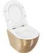 Підвісний унітаз REA CARLO FLAT BRUSH GOLD золотий