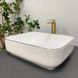 Умывальник (раковина) VBI PALERMO WHITE ROSE GOLD EDGE накладной