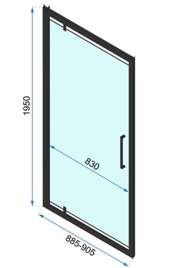 Душевая кабина REA RAPID SWING 90x90 BLACK