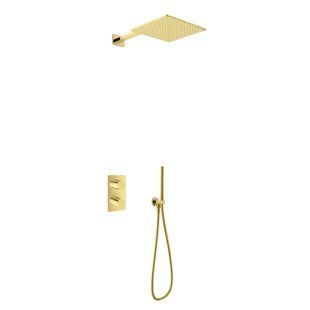 Душова система KOHLMAN EXPERIENCE 25 GOLD з термостатом + BOX прихованого монтажу