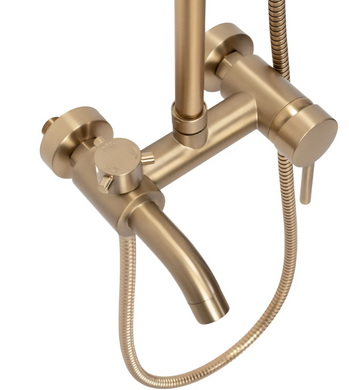 Душевой гарнитур REA LUIS BRUSHED GOLD матовое золото с изливом
