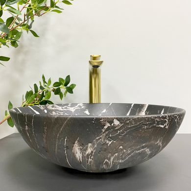 Умывальник (раковина) VBI AMALFI BLACK ONYX MATT накладной