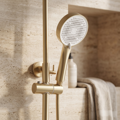 Душевой гарнтитур REA GRACE BRUSHED GOLD
