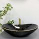 Умывальник (раковина) VBI TURIN MARBLE BLACK GLOSSY накладной