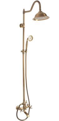 Душевой гарнитур REA BERGAMO ANTIQUE BRONZE с изливом