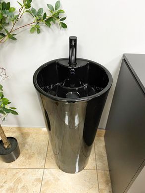 Умывальник (раковина) VBI BOLONIA BLACK GLOSSY напольный